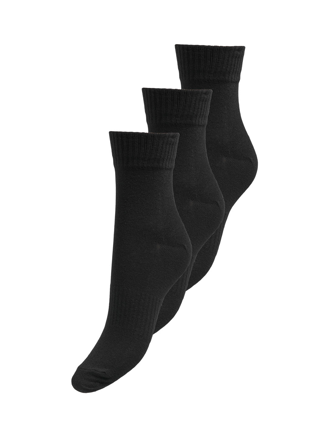 Pack of 3 Black Mid Length Socks