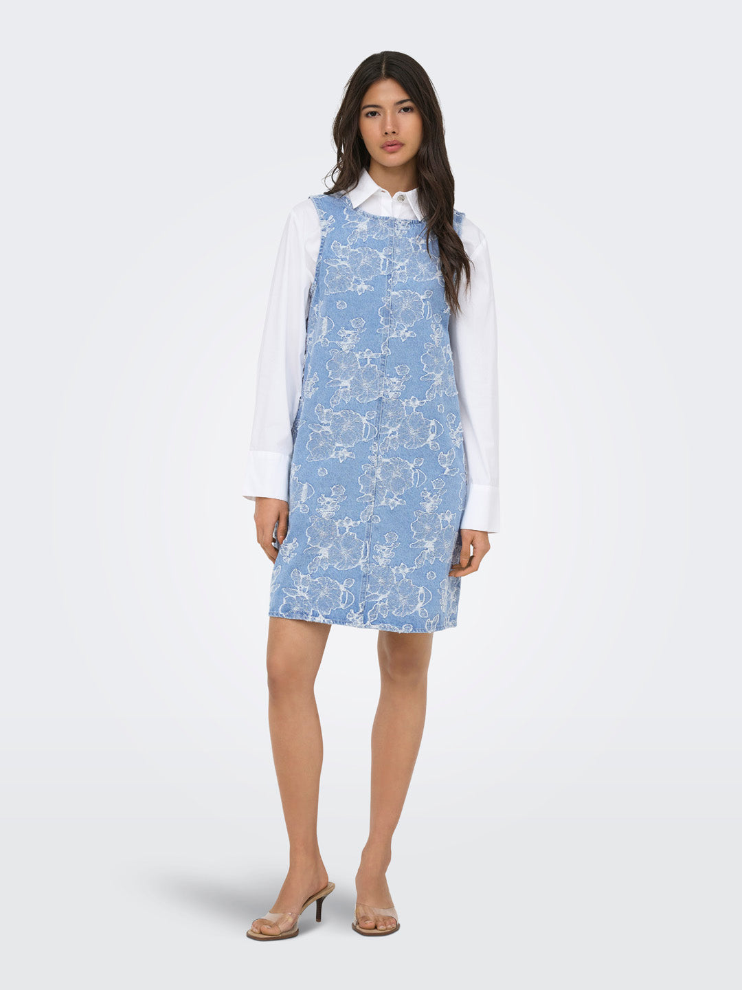 Light Blue Jacquard Denim Dress