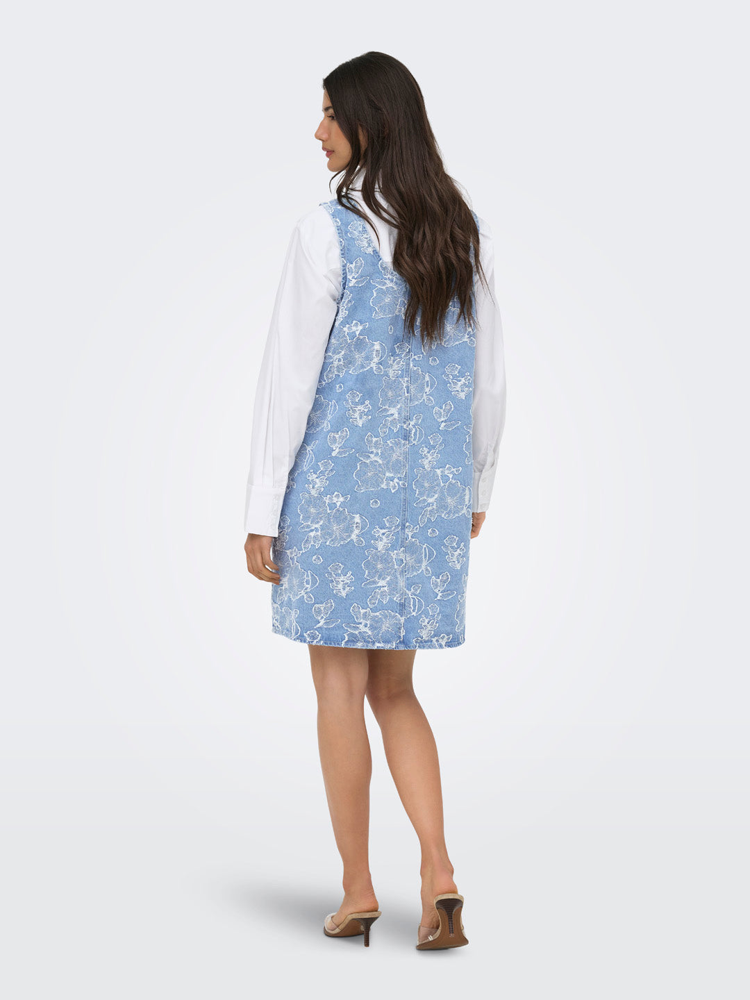 Light Blue Jacquard Denim Dress