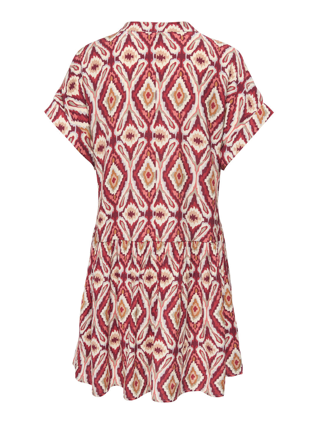 Red Printed Shirt Dress