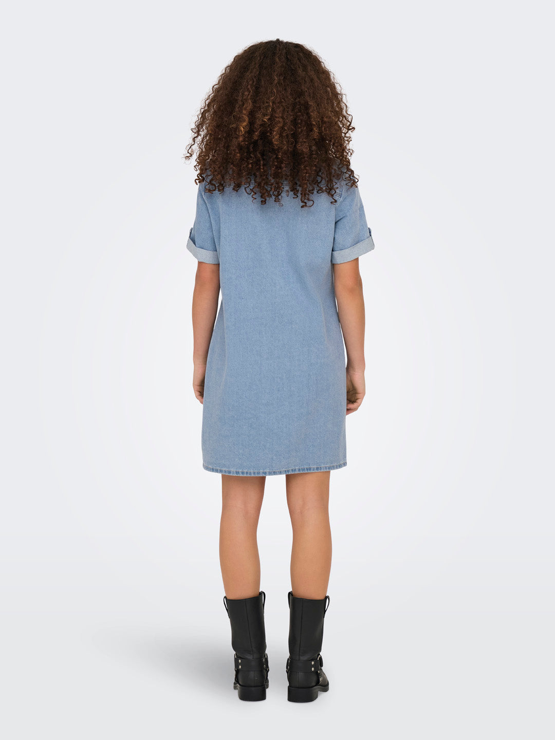 Light Blue Denim Shirt Dress