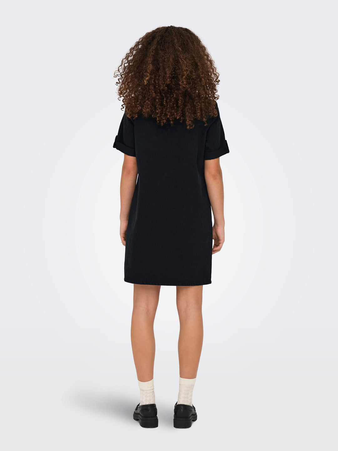 Black Washed Denim Dress