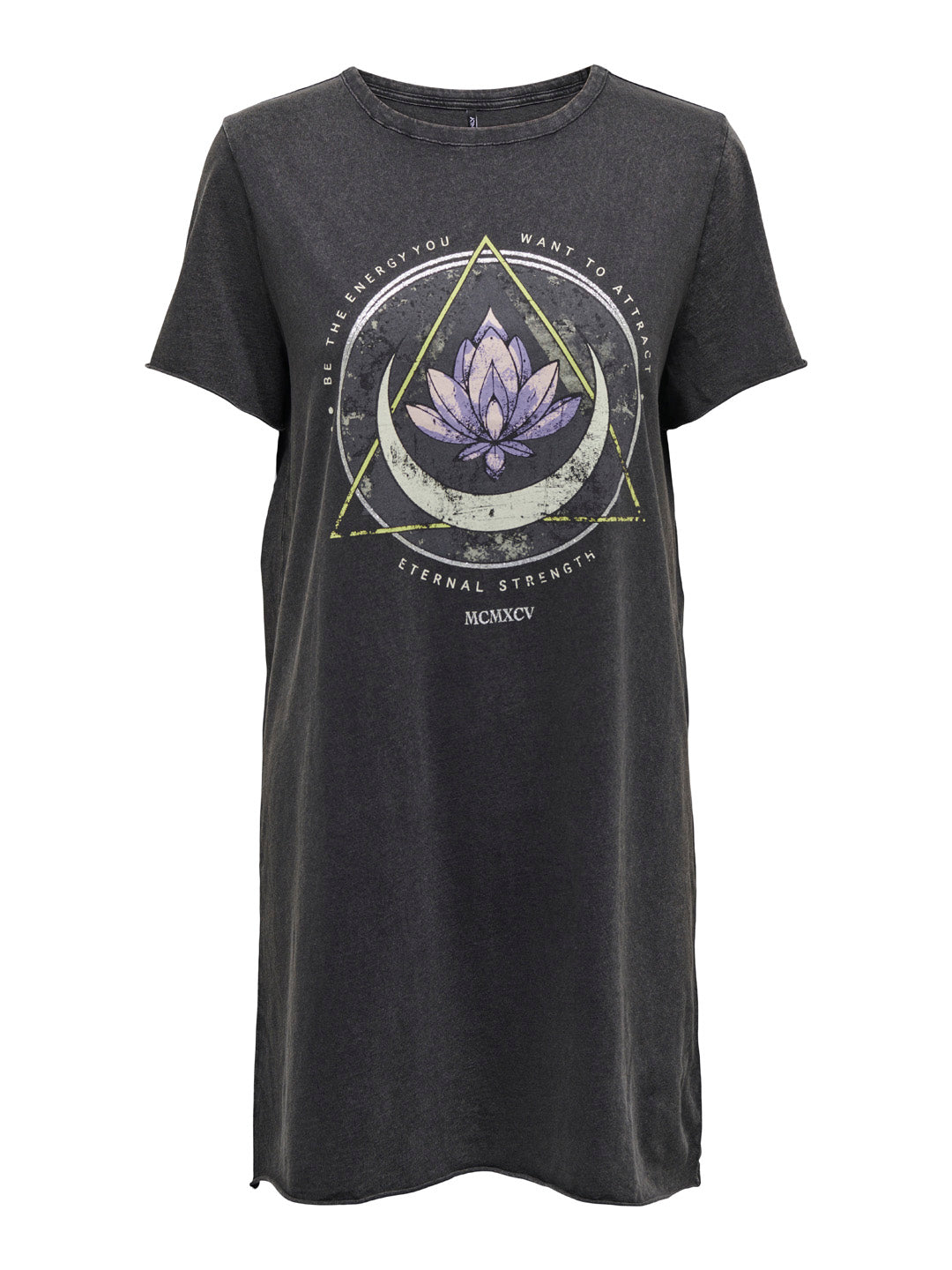 Black Printed Washed T-shirt