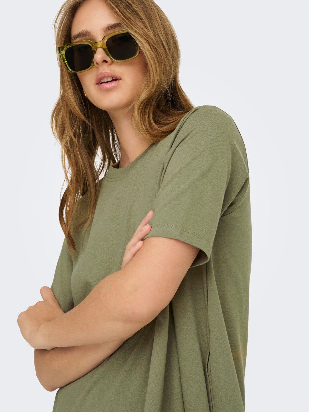 Olive Green T-shirt Dress