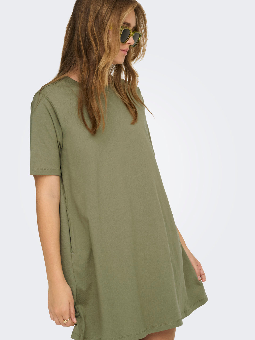 Olive Green T-shirt Dress