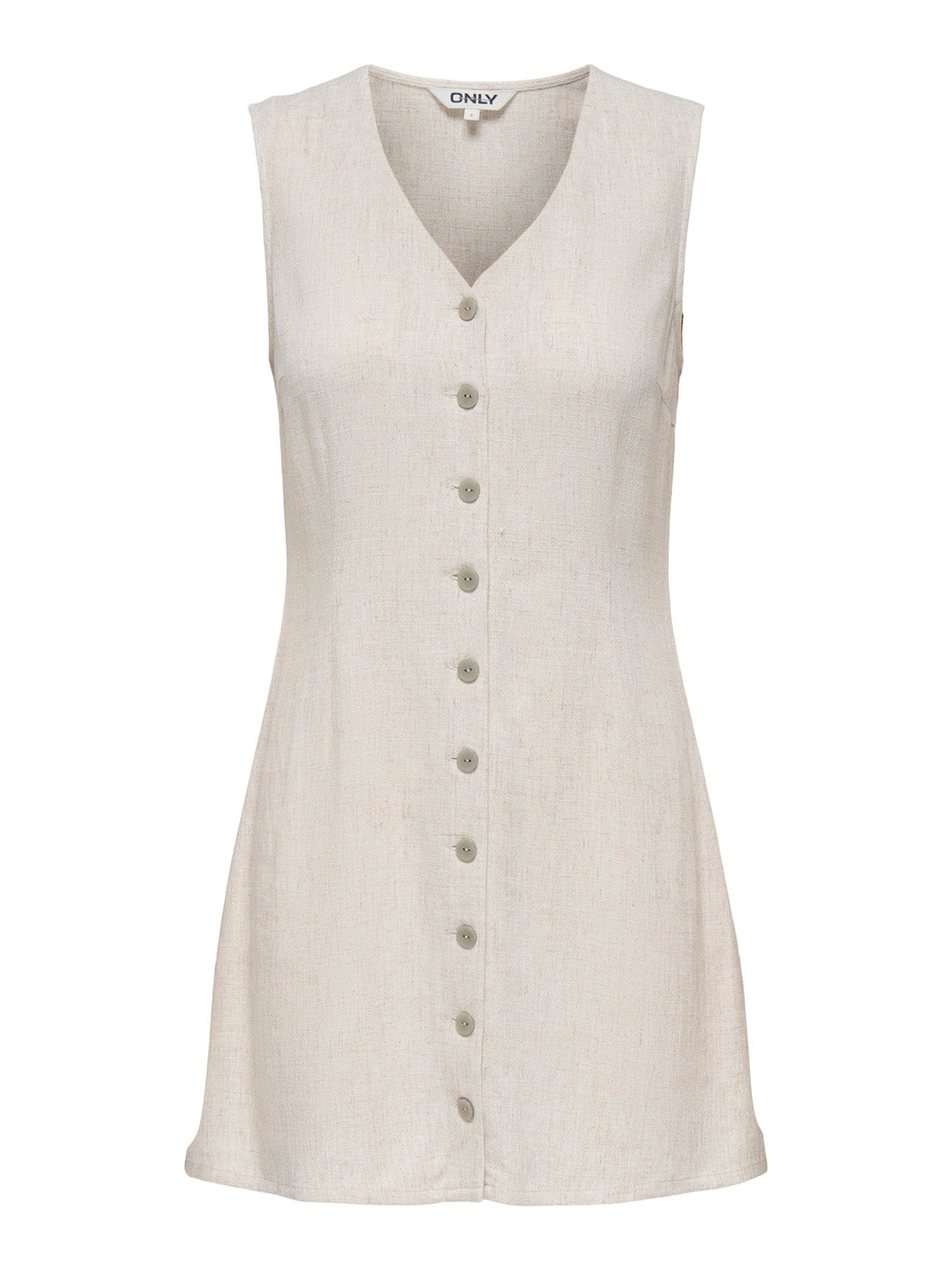 Button Down V-Neck Dress