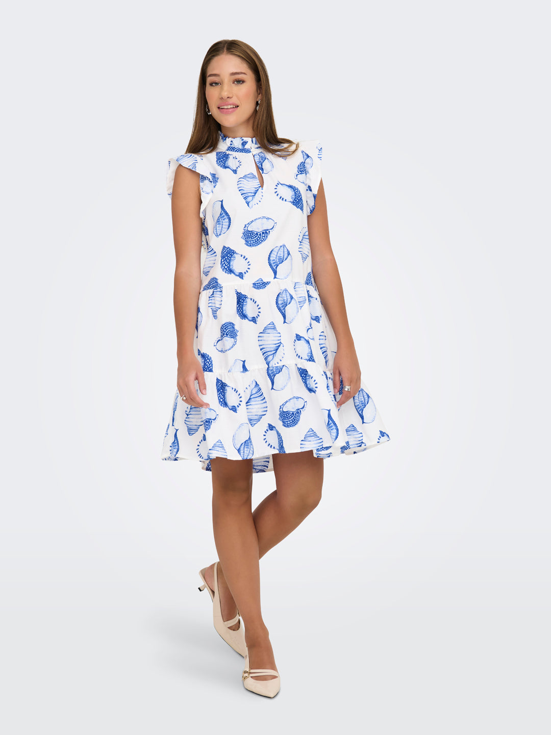 Shell Print Mini Dress