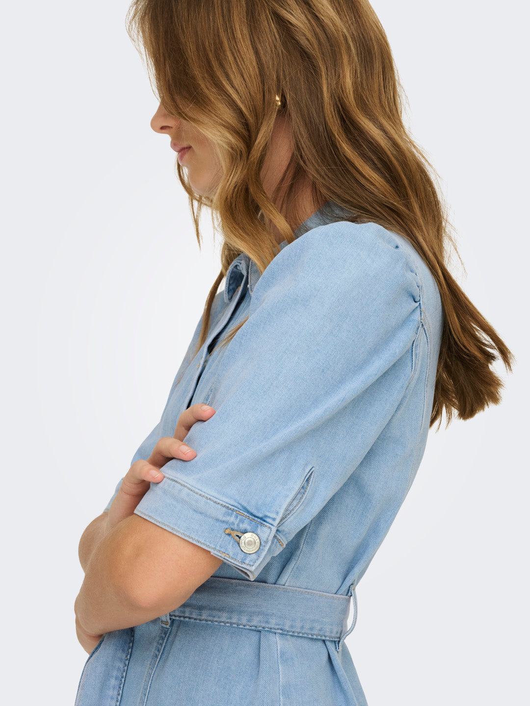Light Blue Denim Shirt Dress