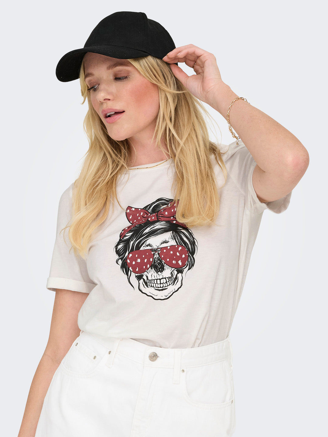White Printed T-Shirt