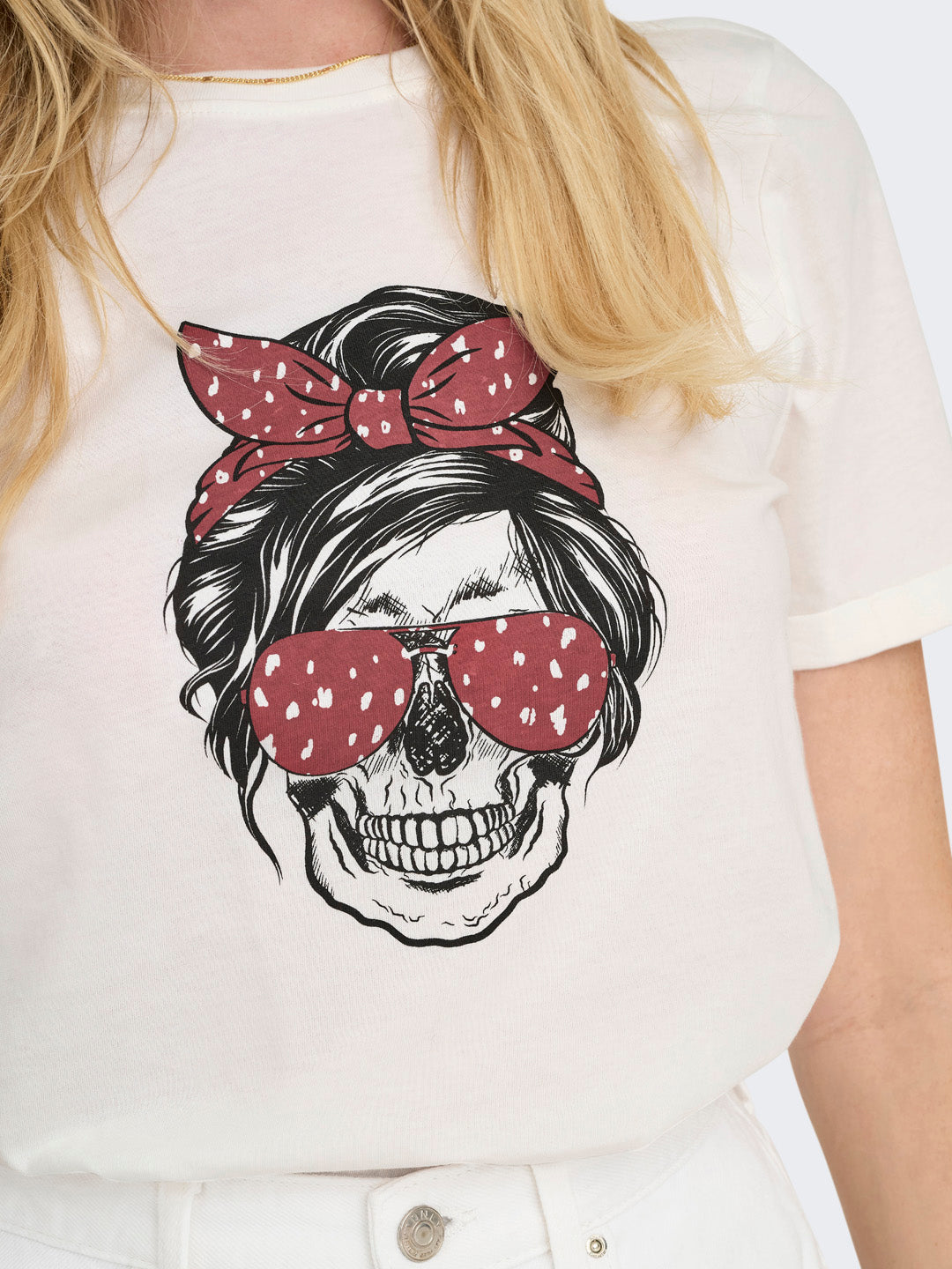 White Printed T-Shirt
