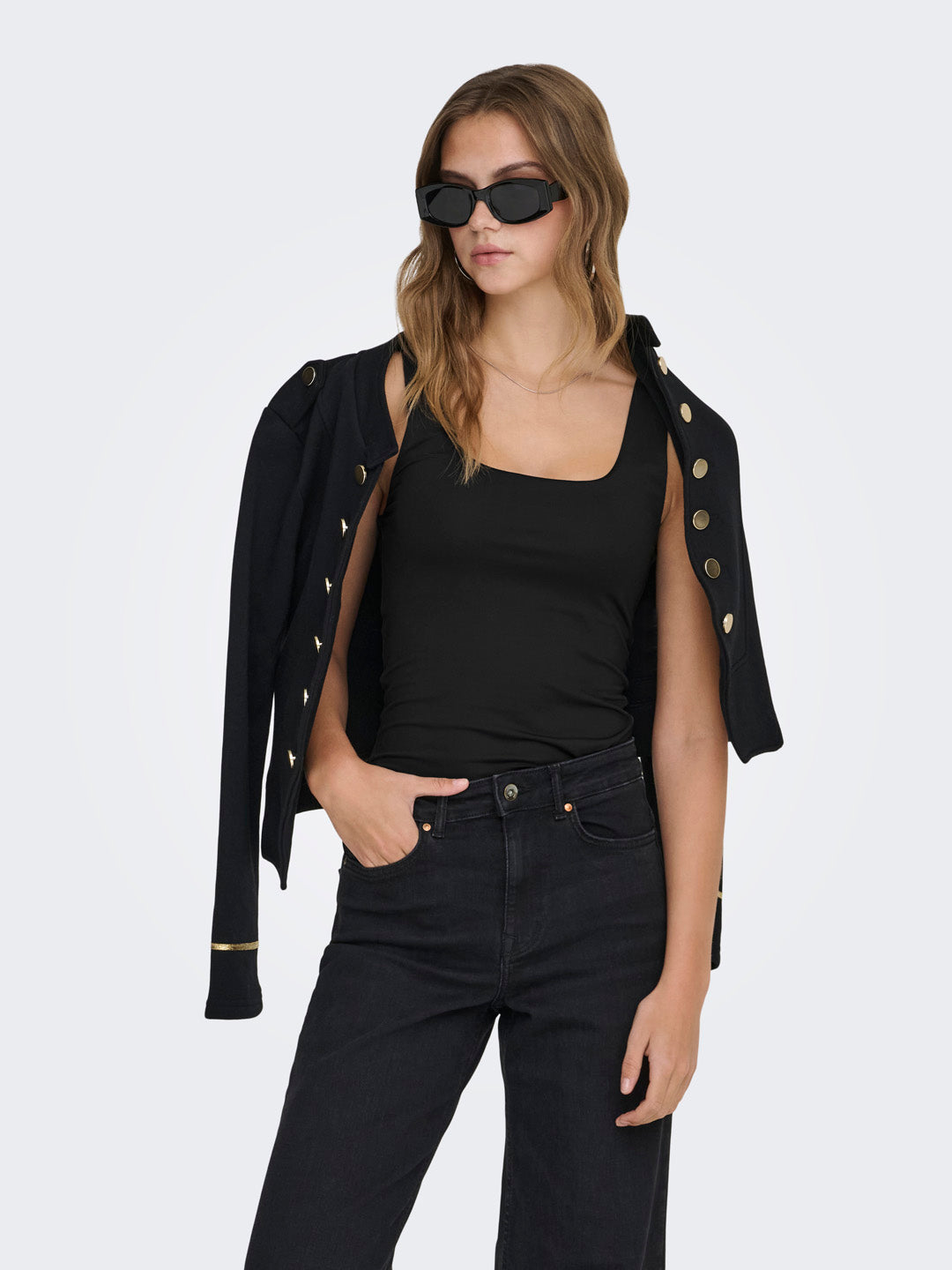 Black Two-Way Fit Top