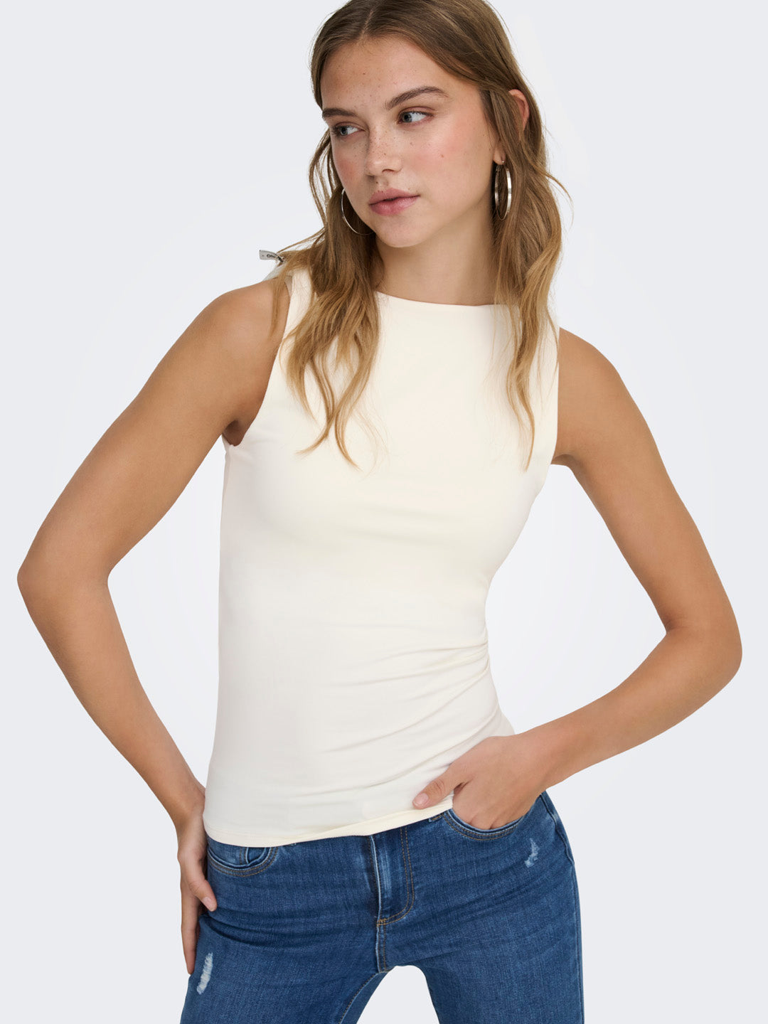 White Two-Way Fit Top