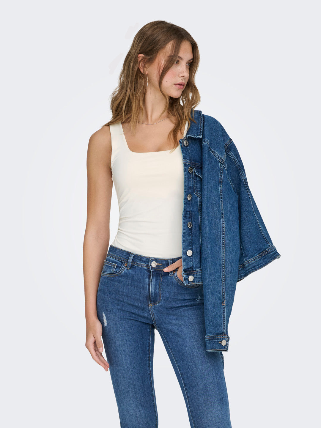 White Two-Way Fit Top