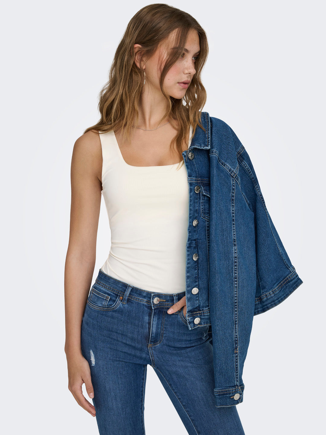White Two-Way Fit Top
