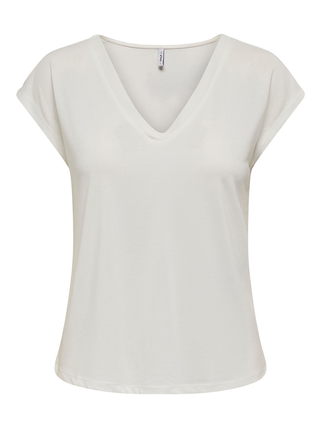 White V-Neck Top