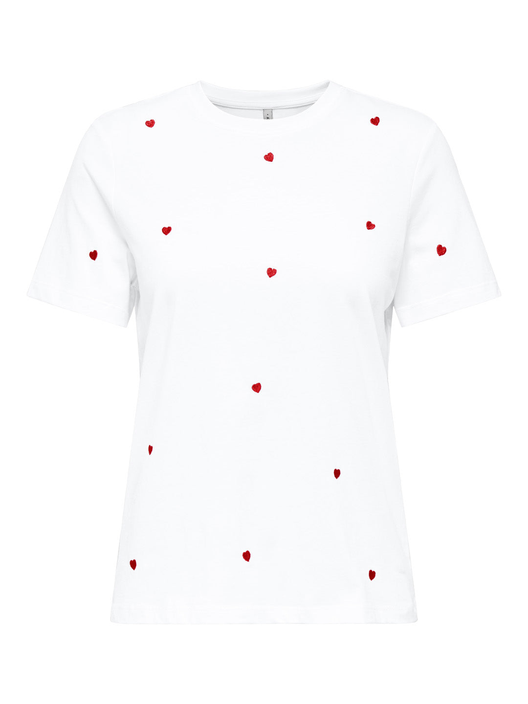 White Heart Embroidered T-shirt