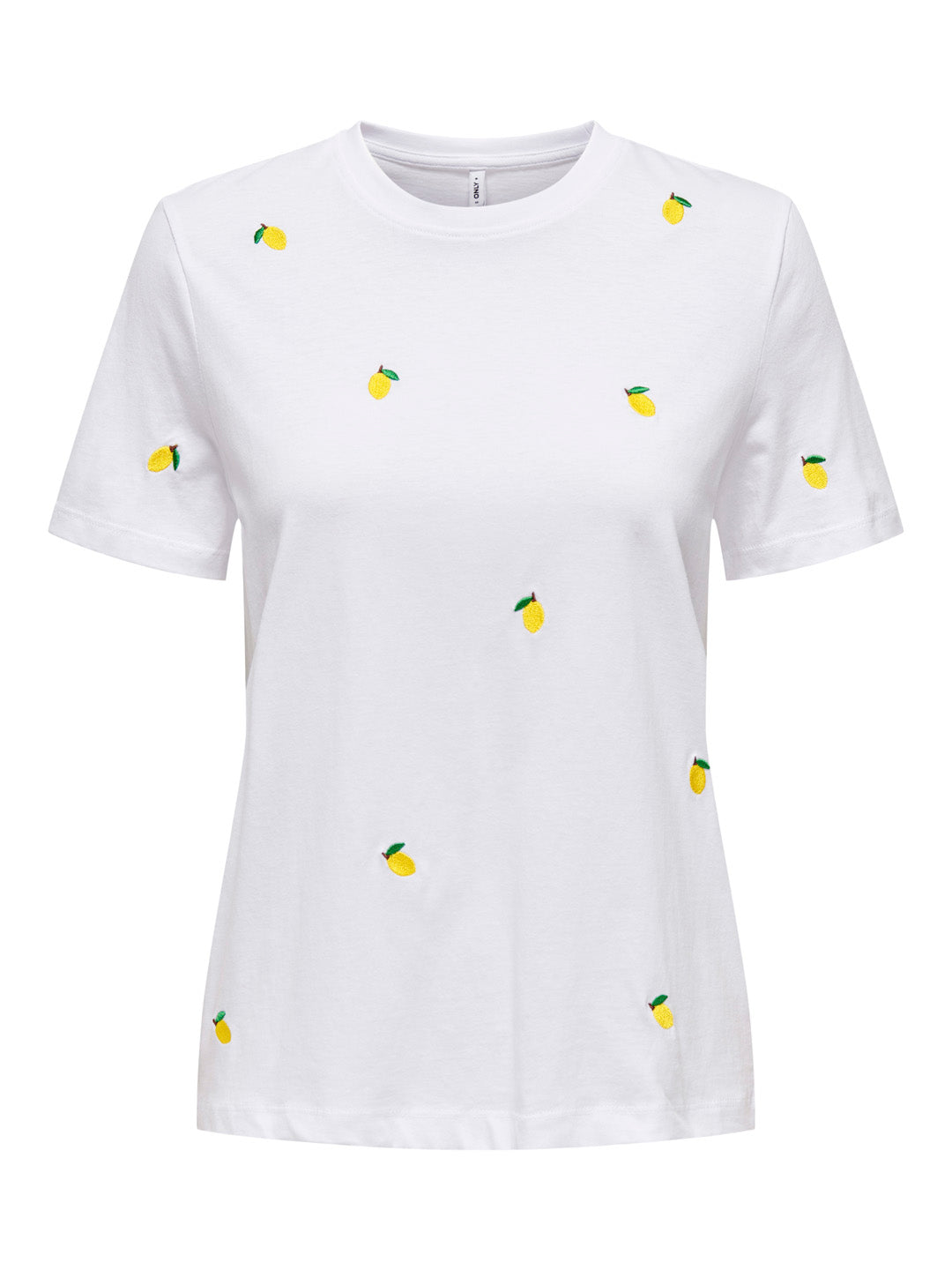 White Printed O-Neck Top