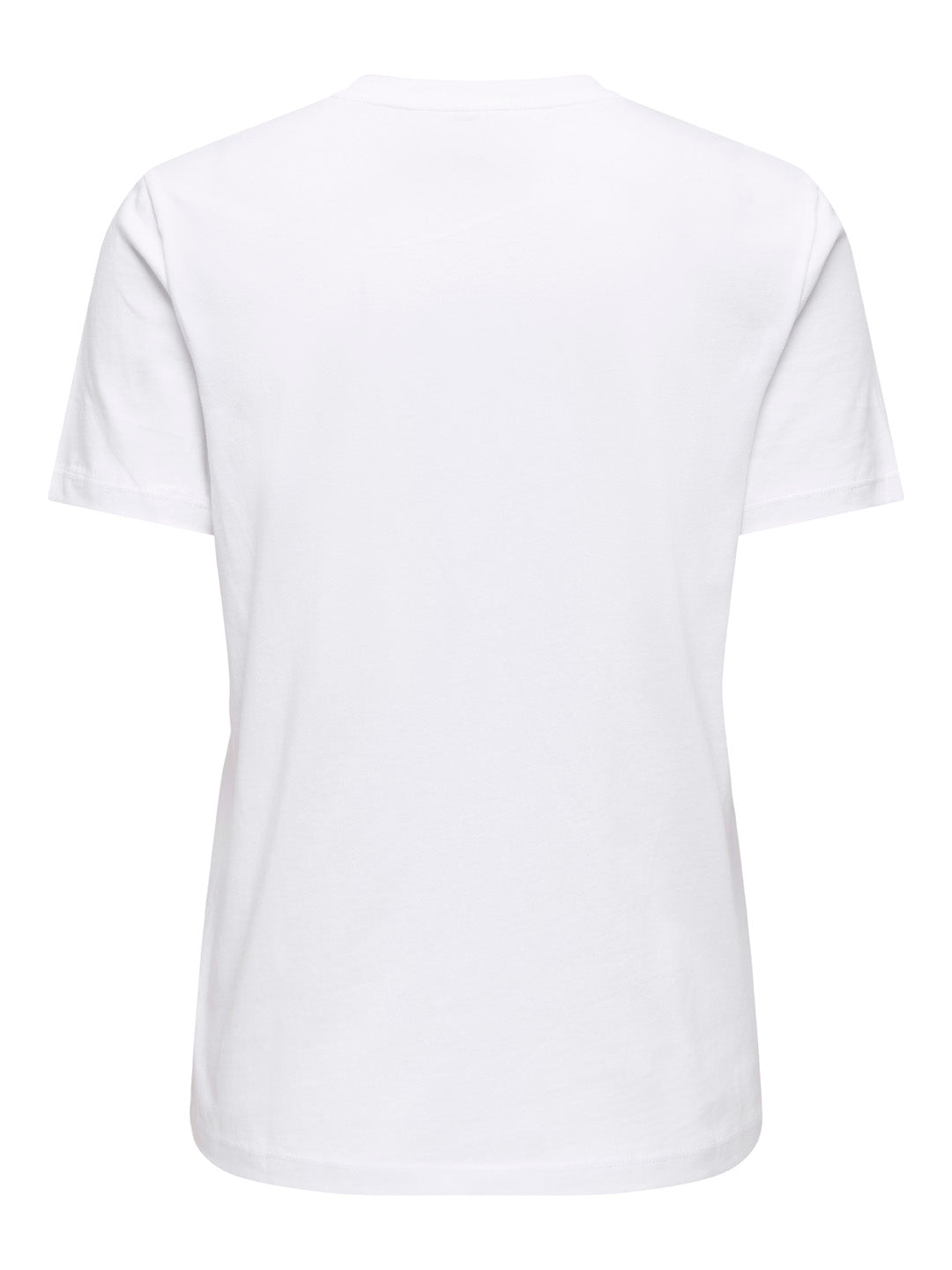 White Strawberry Print O-Neck Top