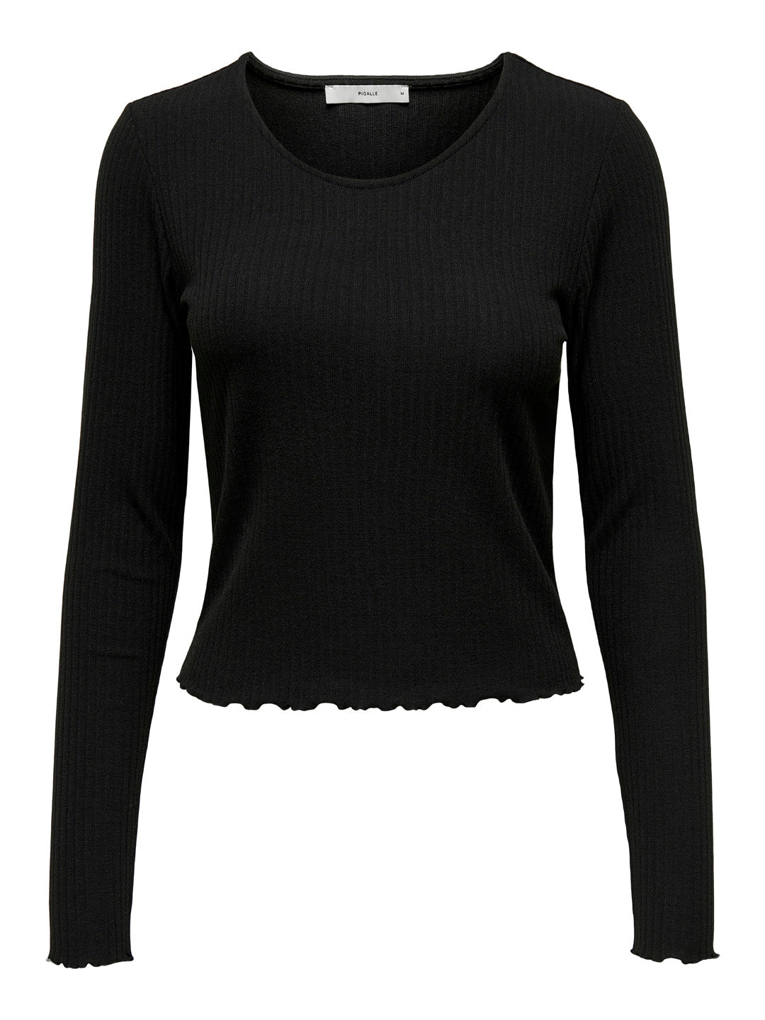 Black O-Neck Short Top