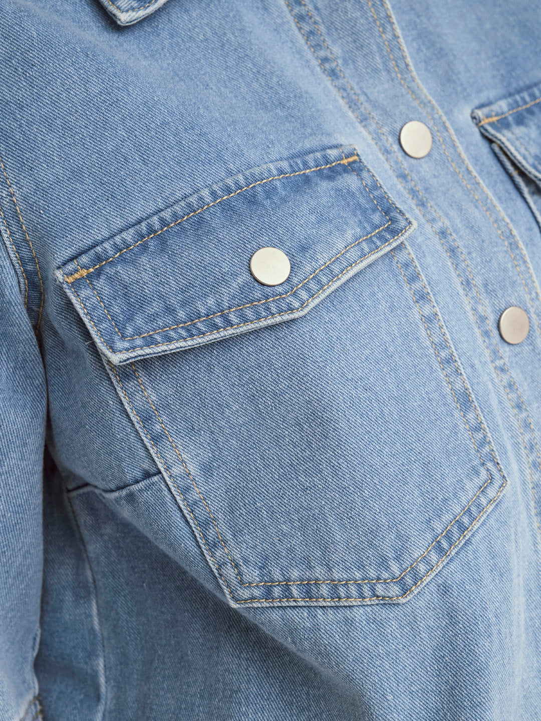 Light Blue Cotton Denim Shirt