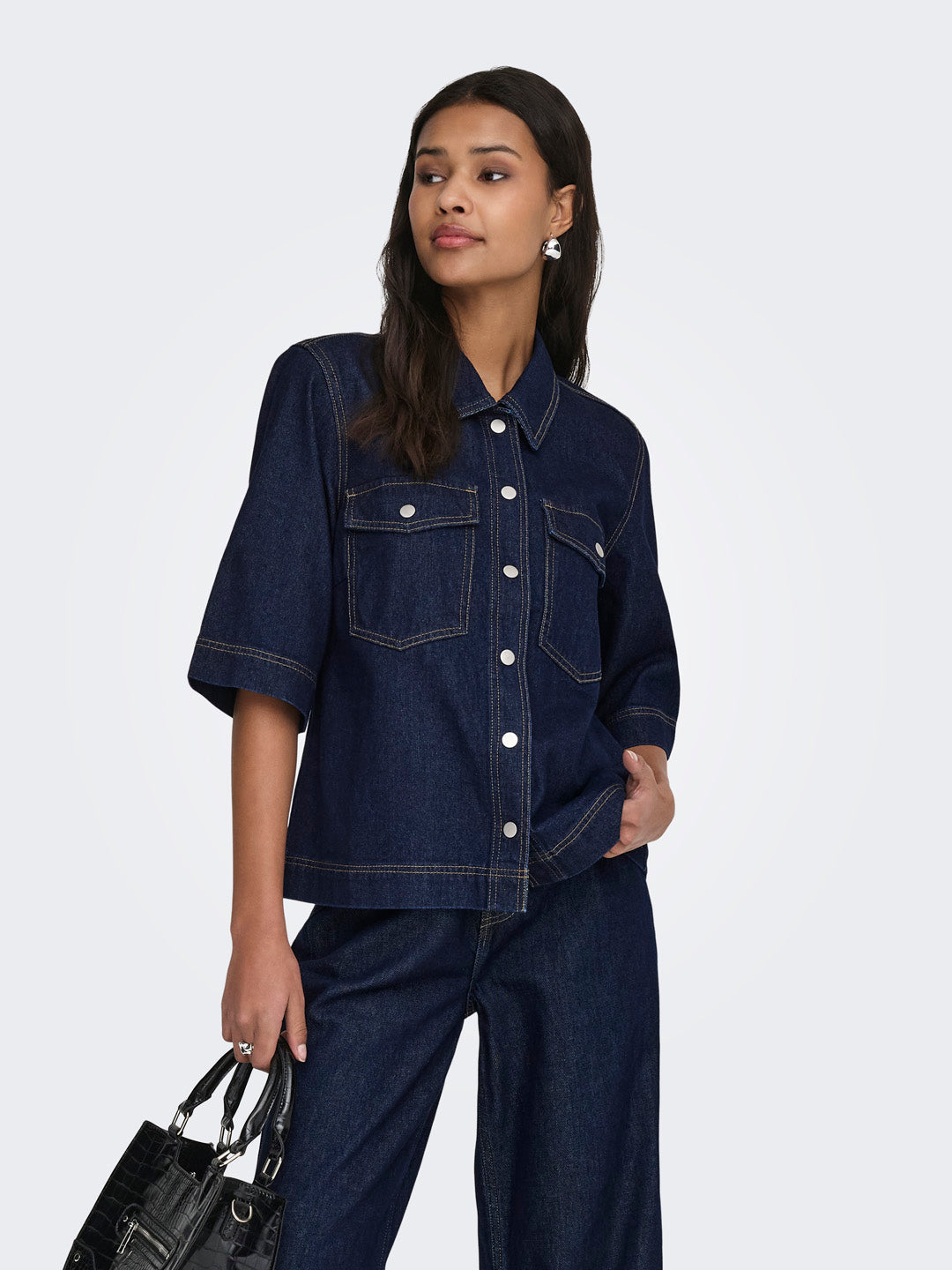 Dark Blue Denim Shirt