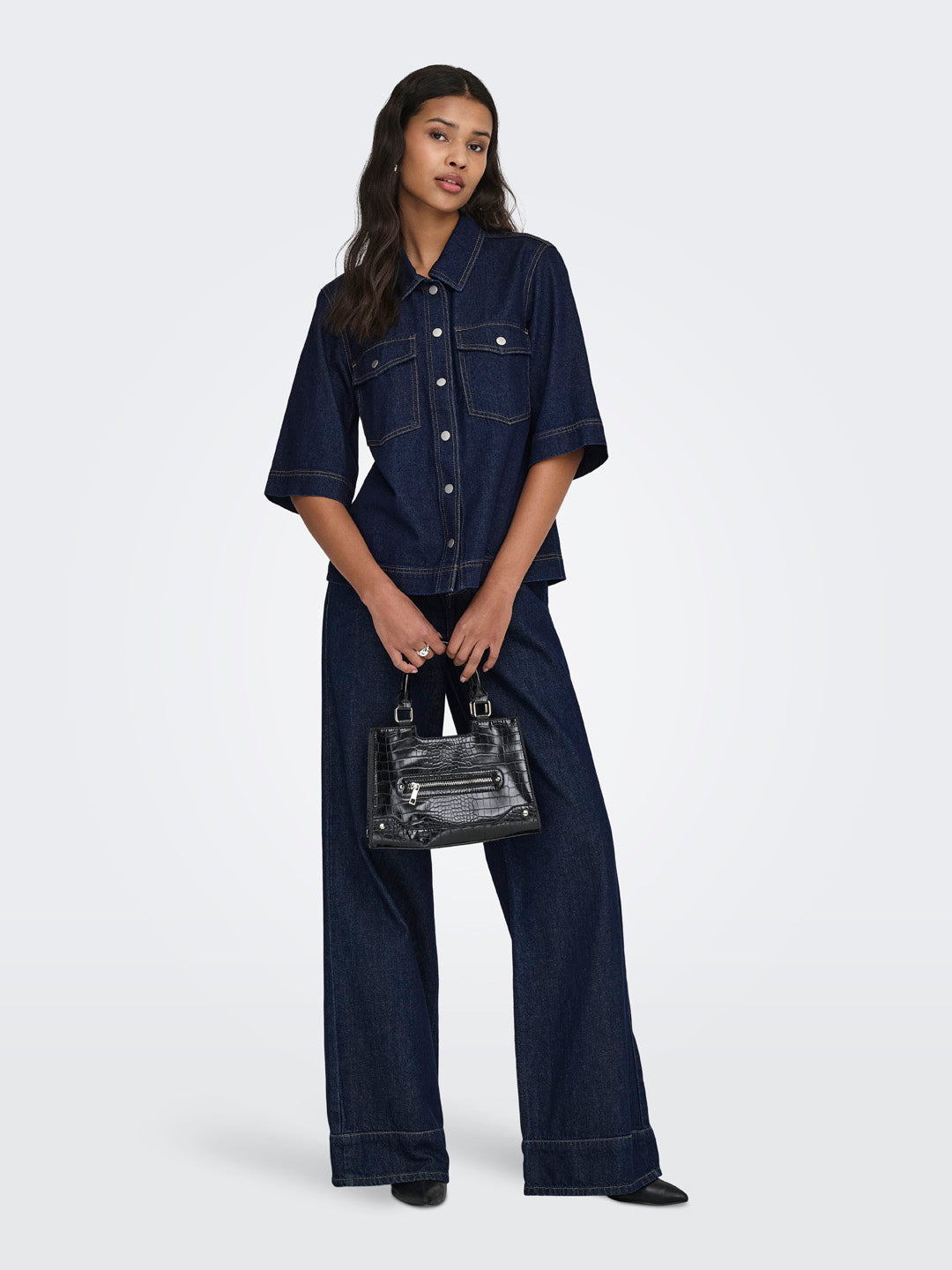 Dark Blue Denim Shirt