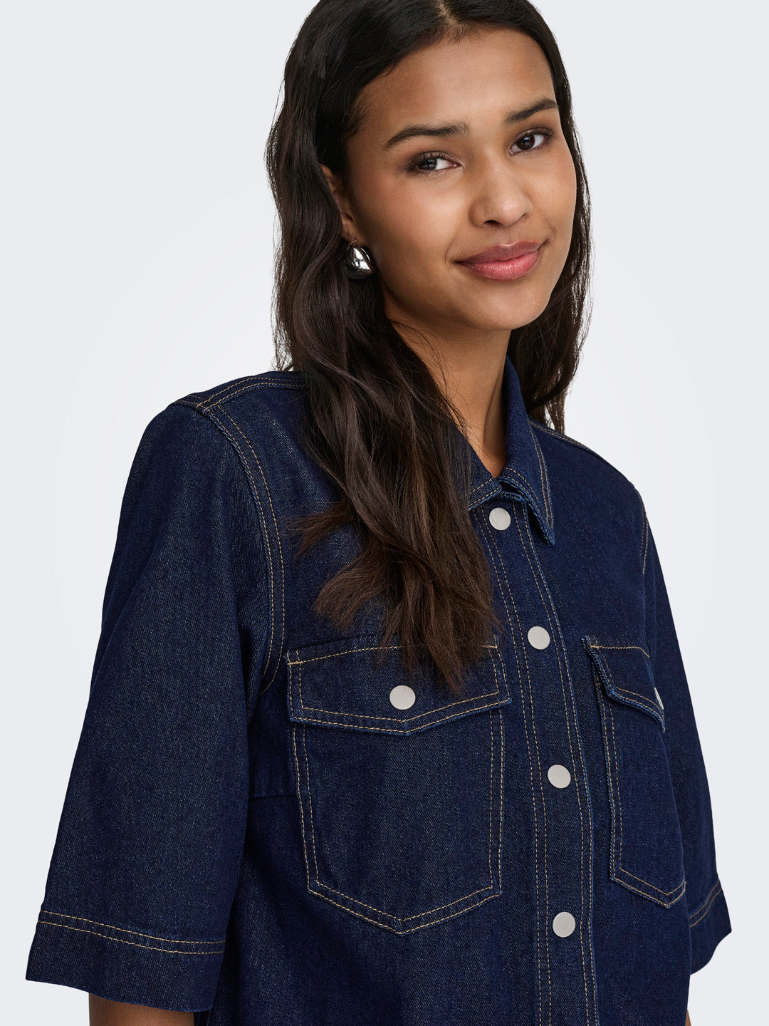 Dark Blue Denim Shirt