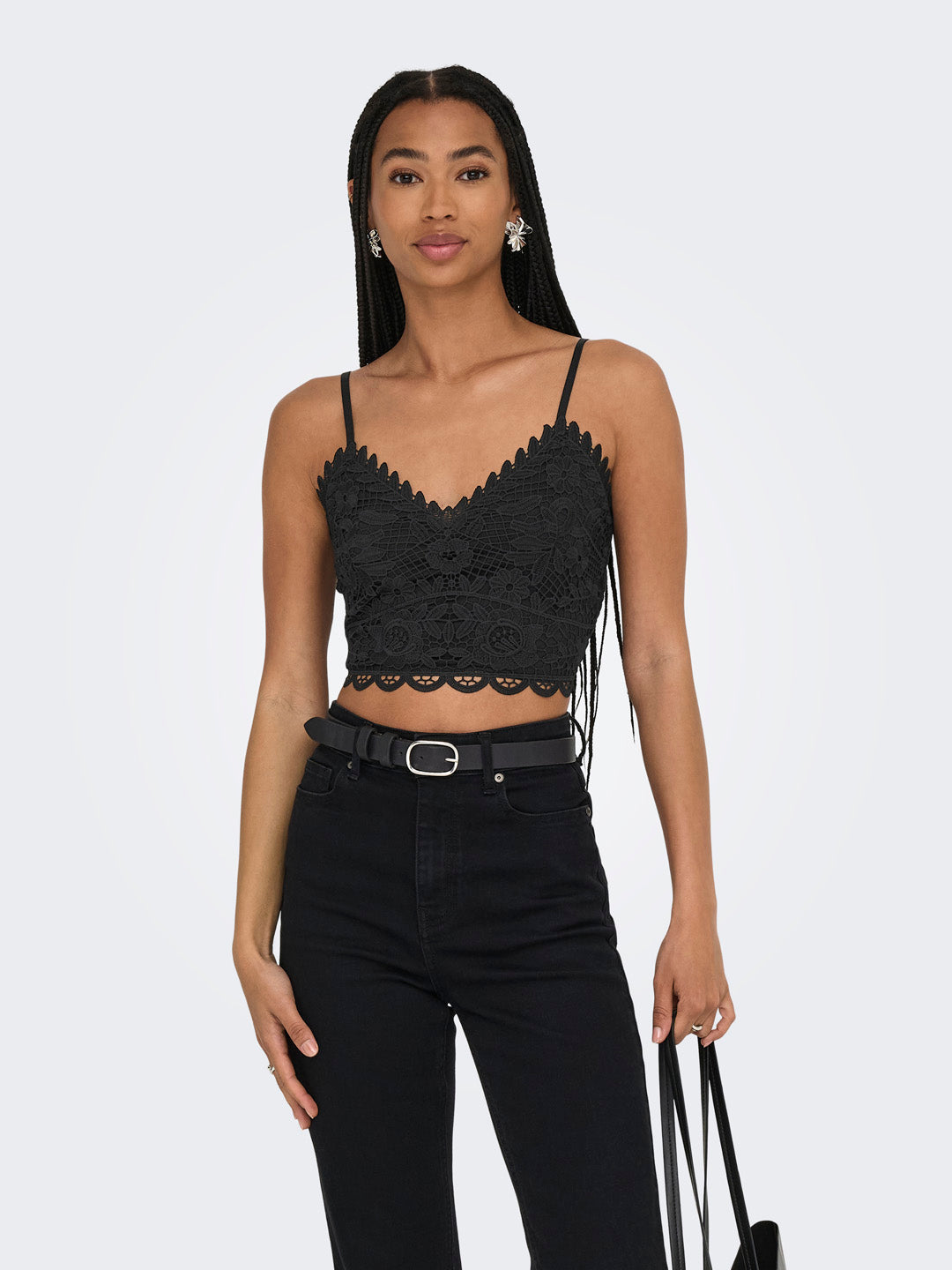 Blacl Strappy Lace Bralette