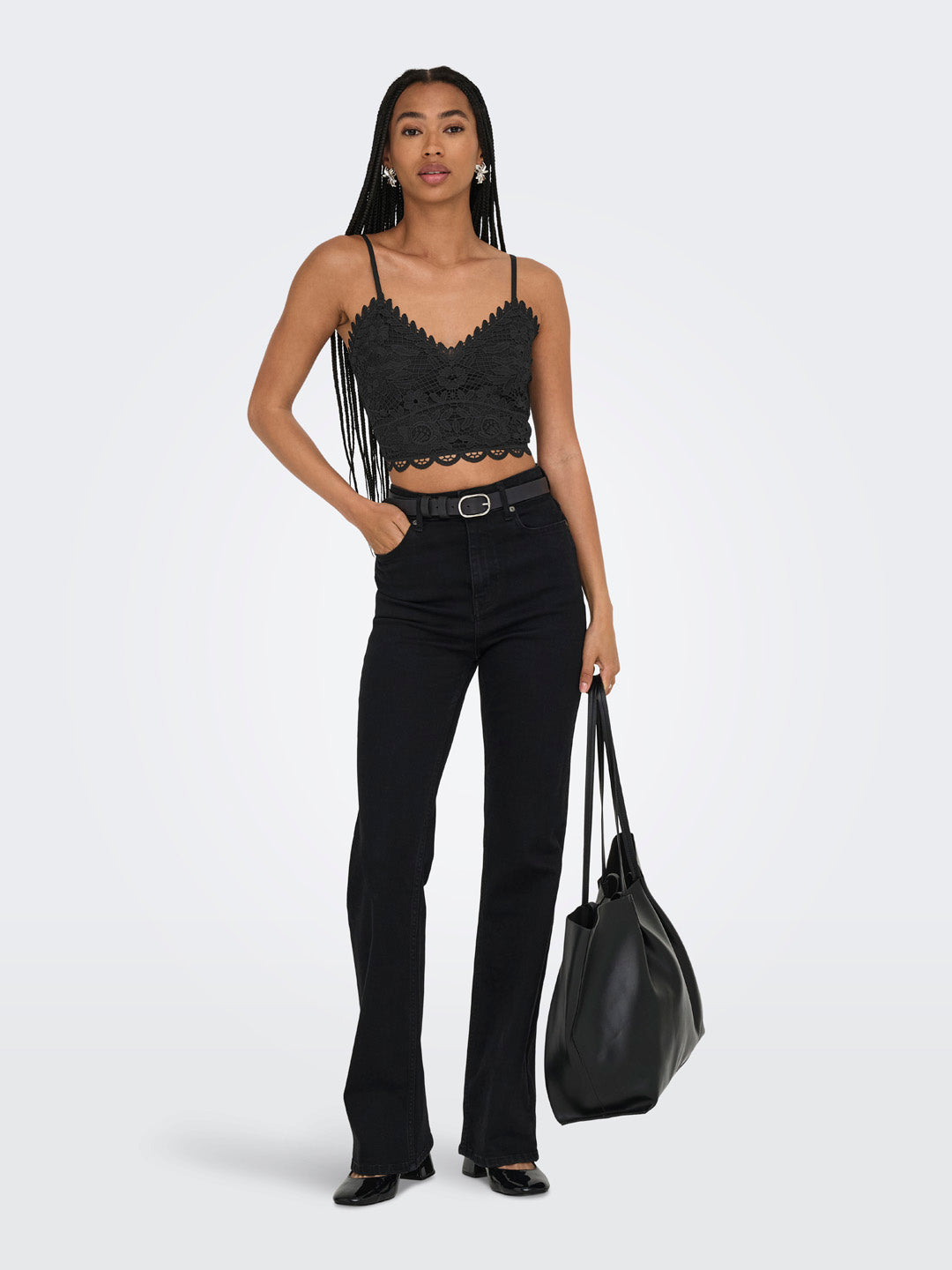 Blacl Strappy Lace Bralette