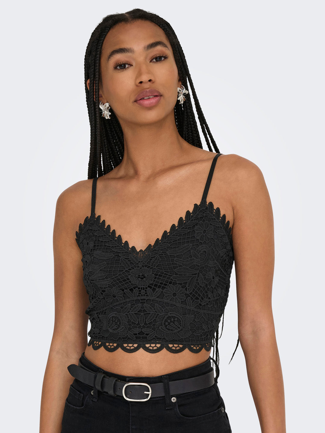 Blacl Strappy Lace Bralette