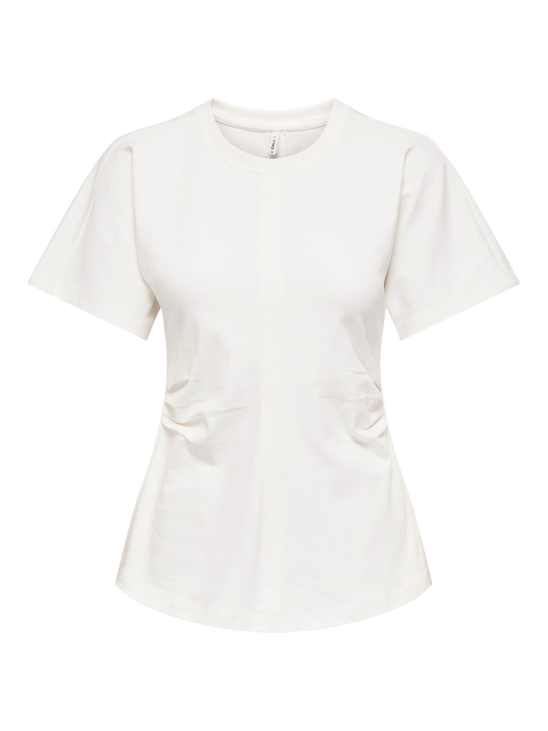 White Ruched Fitted Top