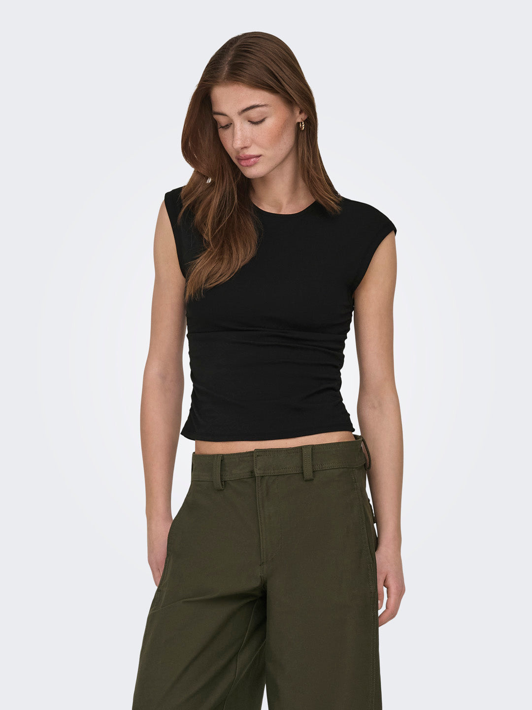 Black Ruched Top