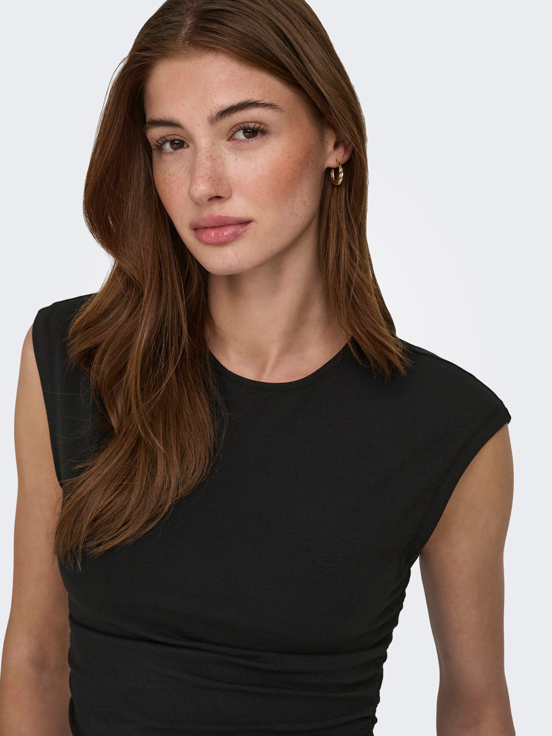 Black Ruched Top