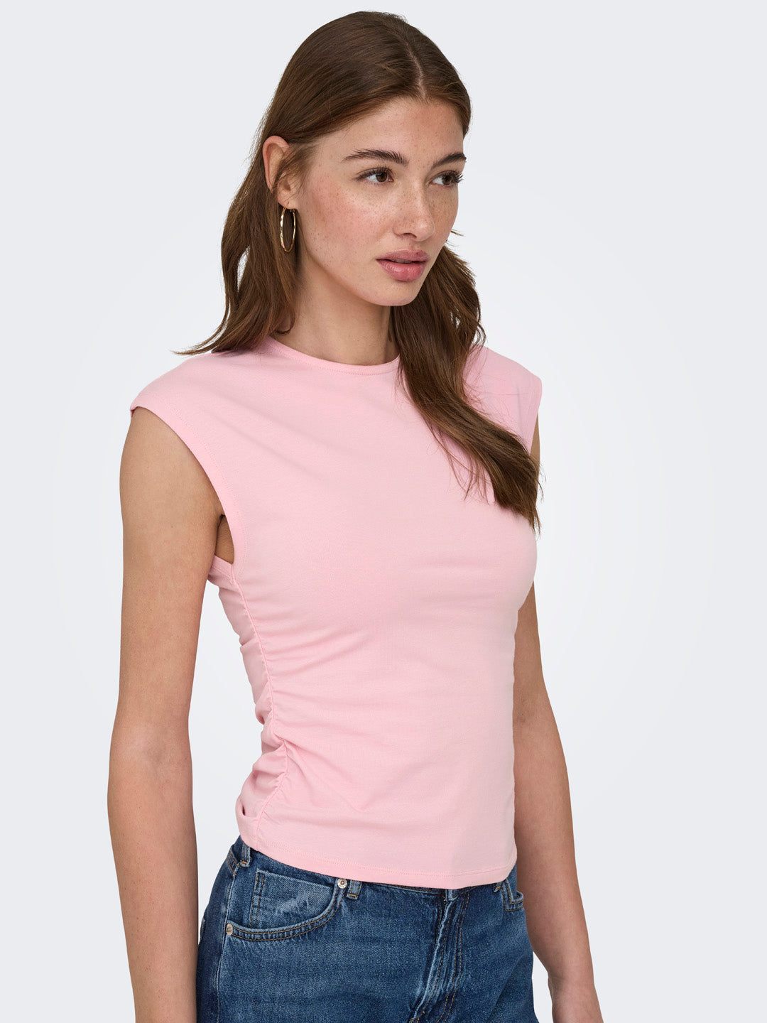 Pink Ruched Top