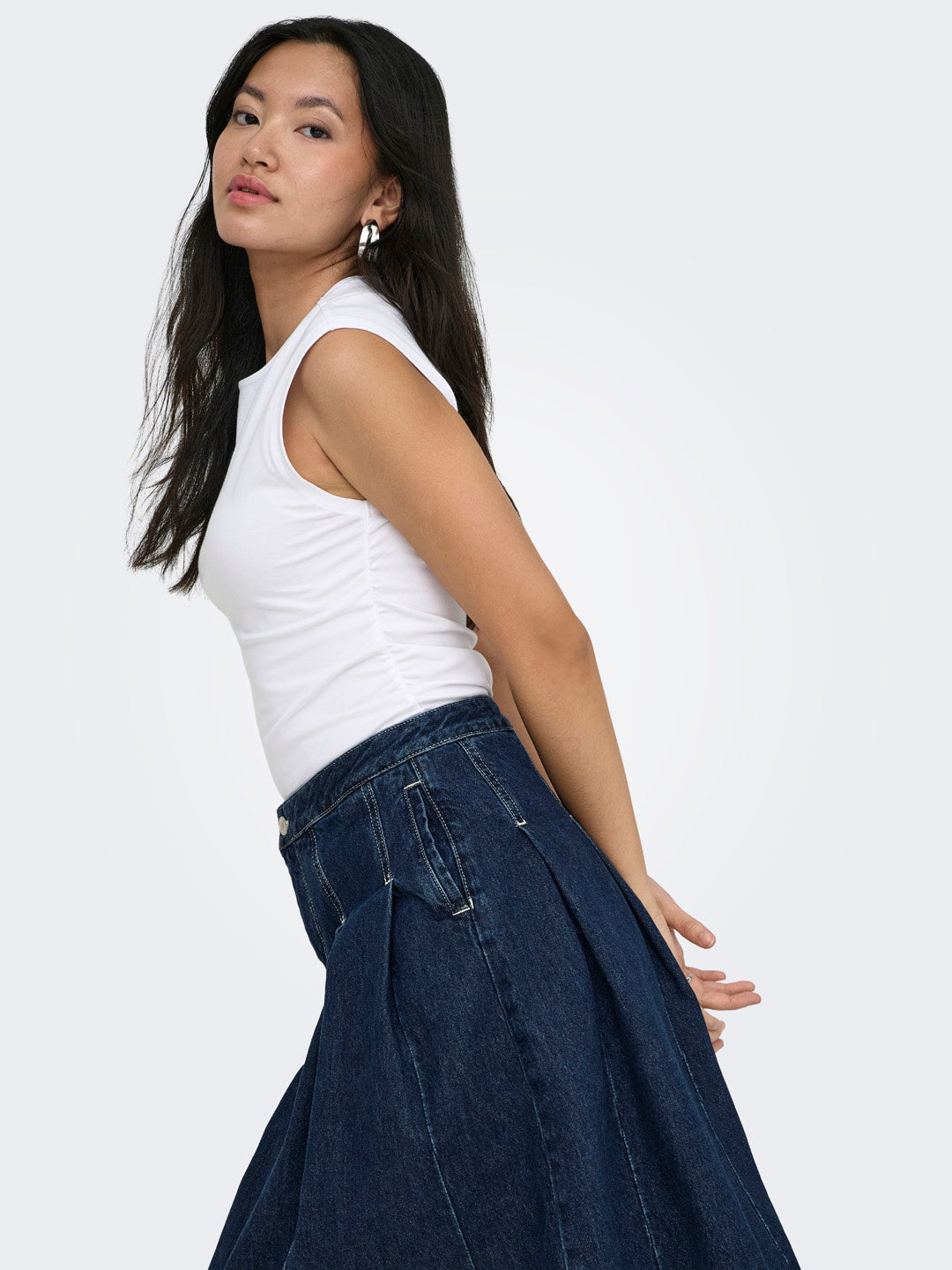 White Ruched Top