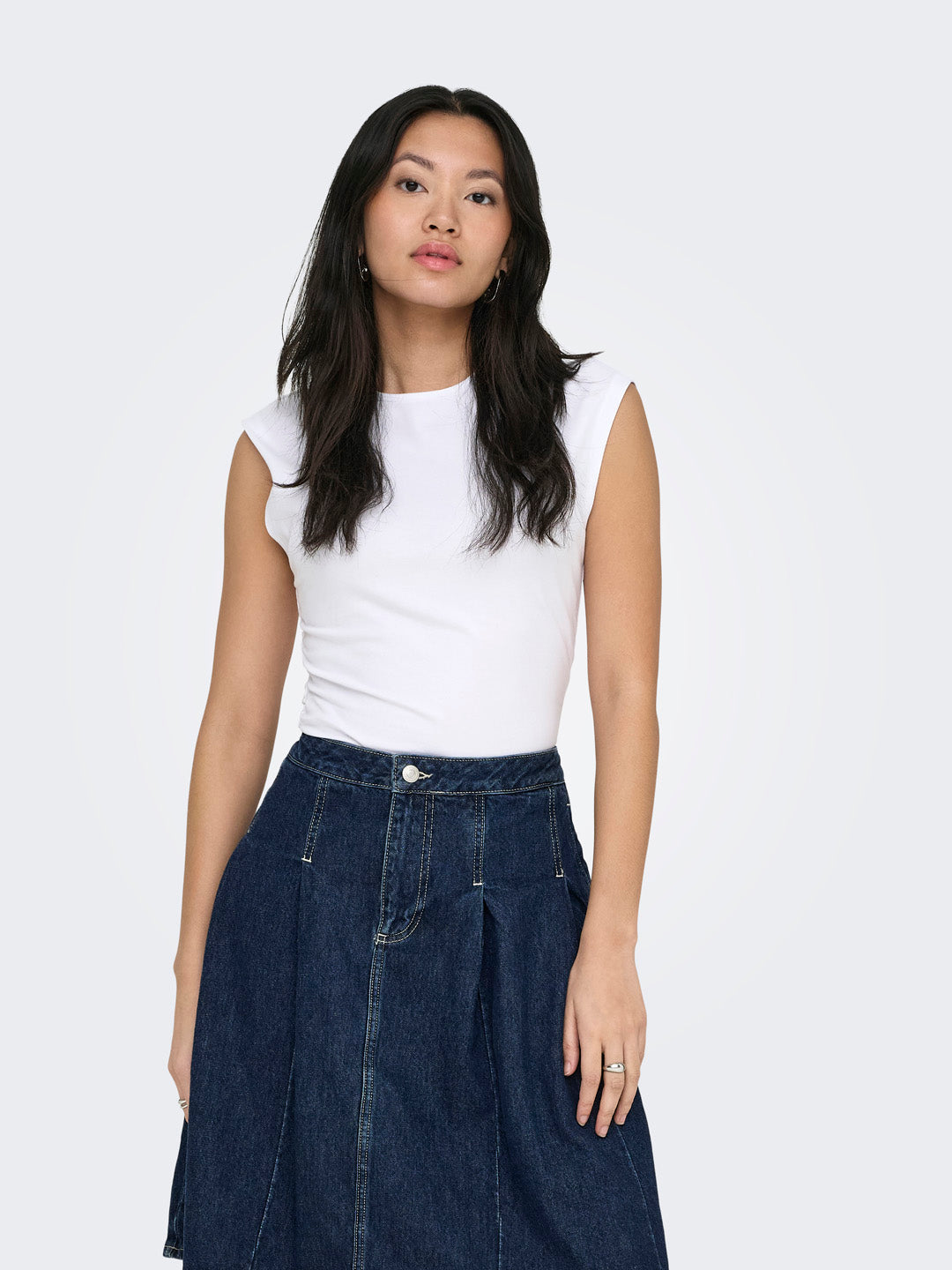 White Ruched Top