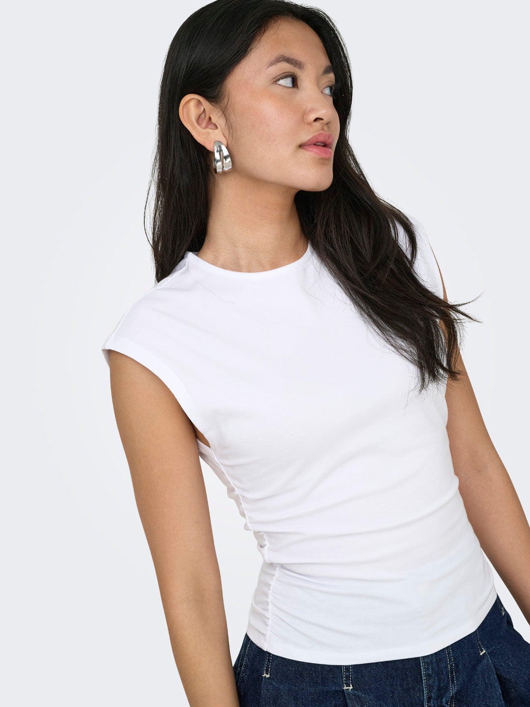 White Ruched Top