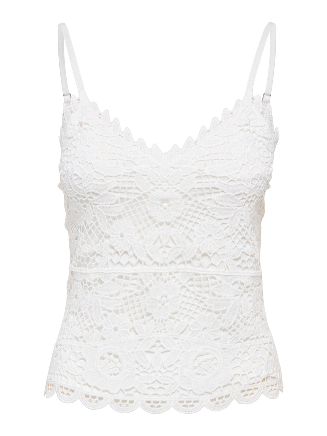 White Strappy Long Top