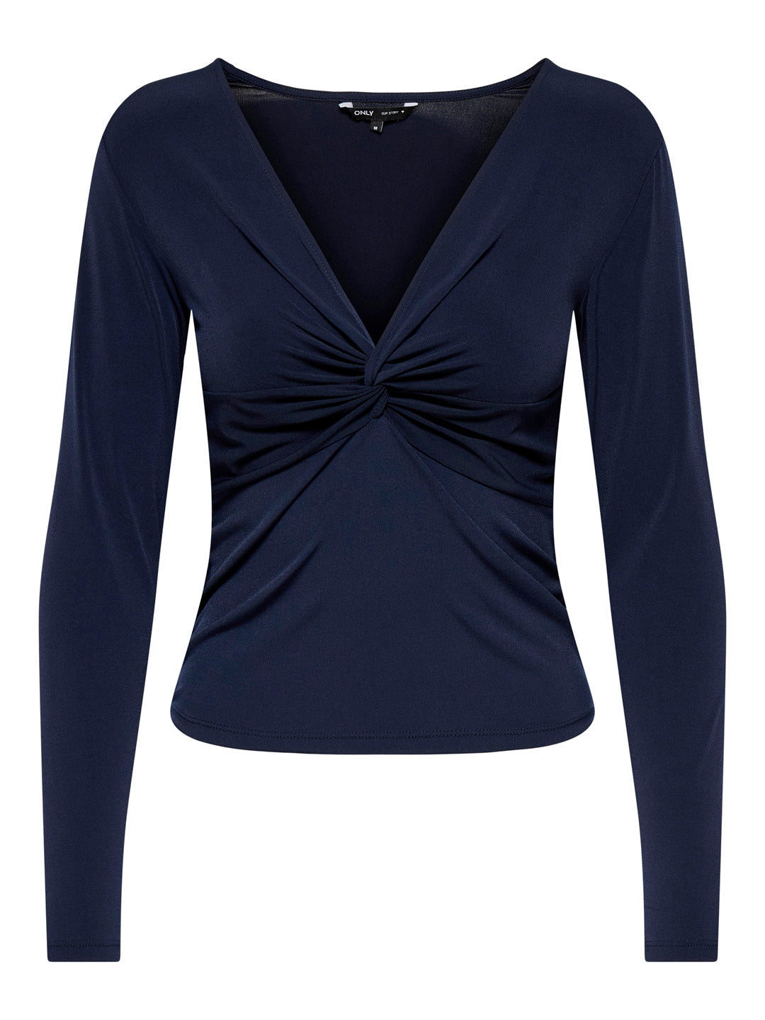 Navy Blue Front Knot Top