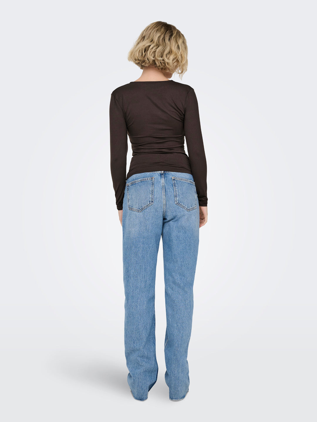Brown Front Knot Top