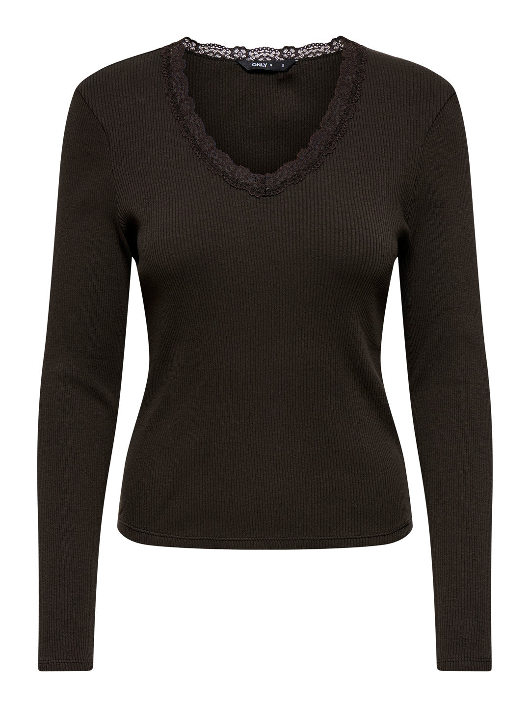 Brown V-Neck Top