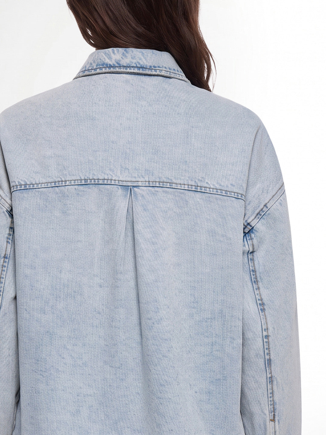 Light Blue Oversized Denim Shacket