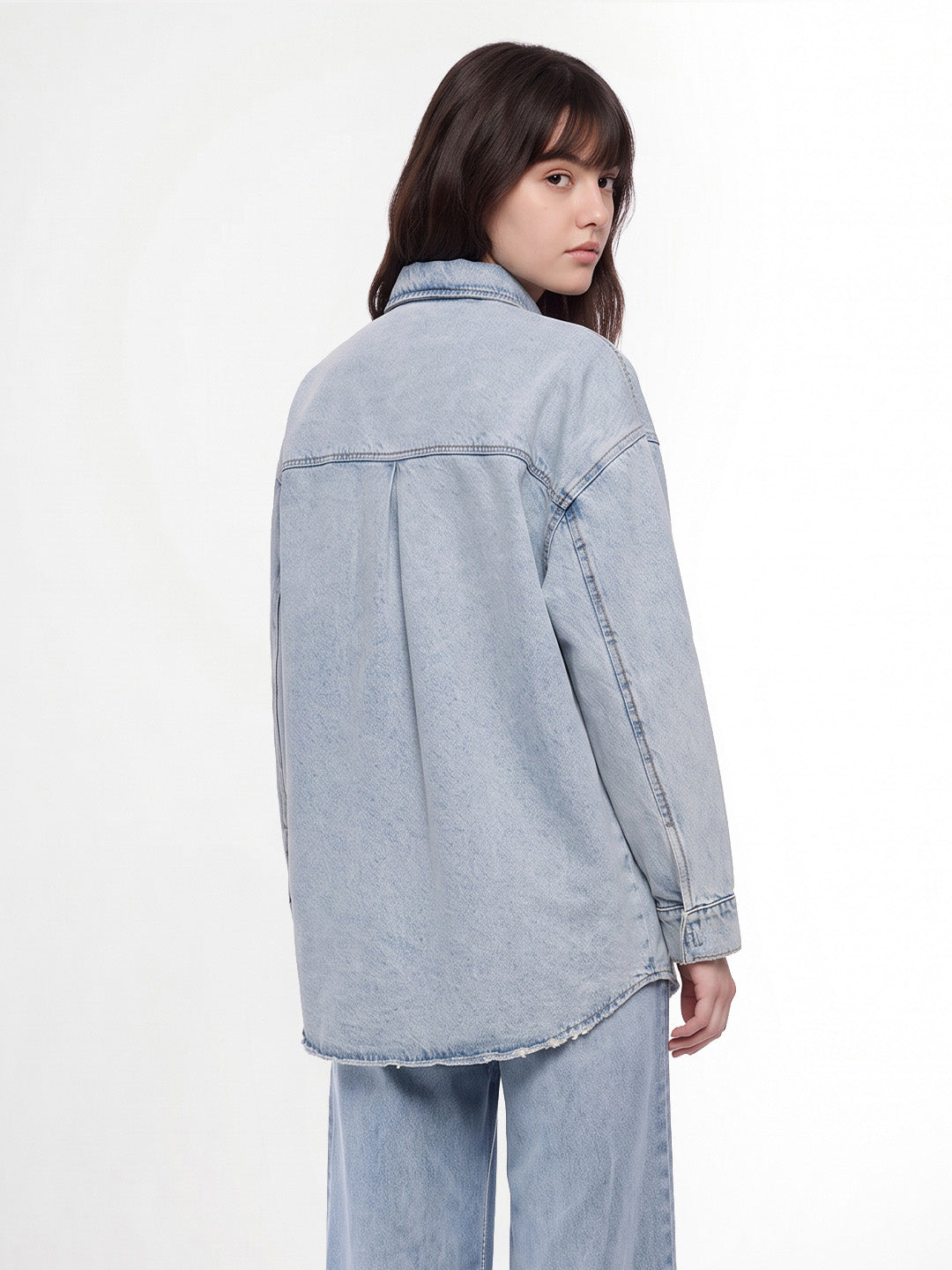 Light Blue Oversized Denim Shacket