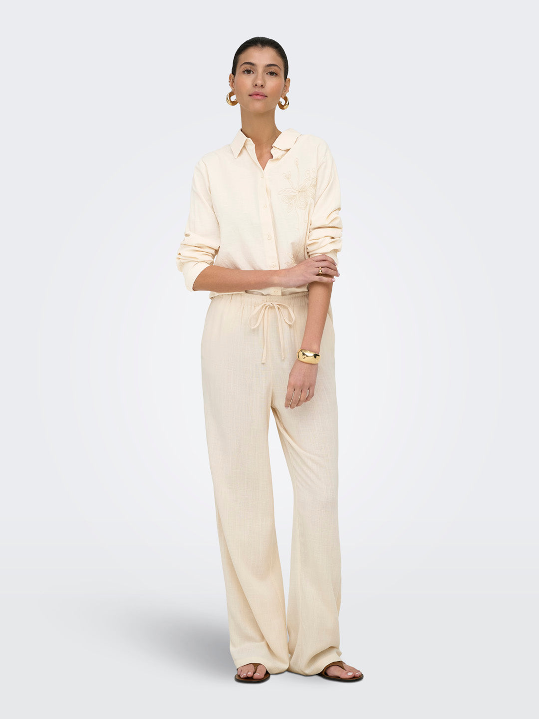 Off-White Embroidered Shirt