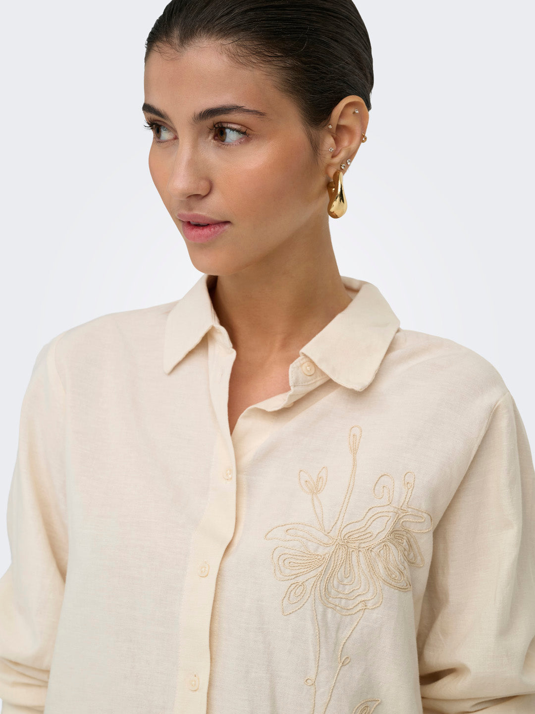 Off-White Embroidered Shirt