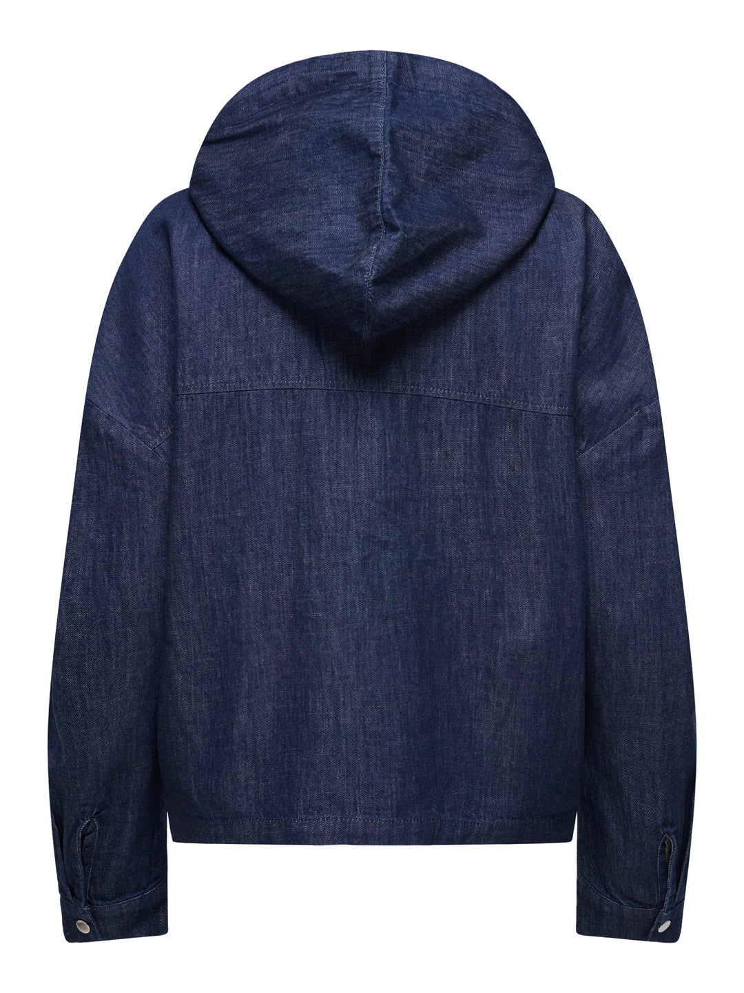 Dark Blue Hooded Denim Shirt