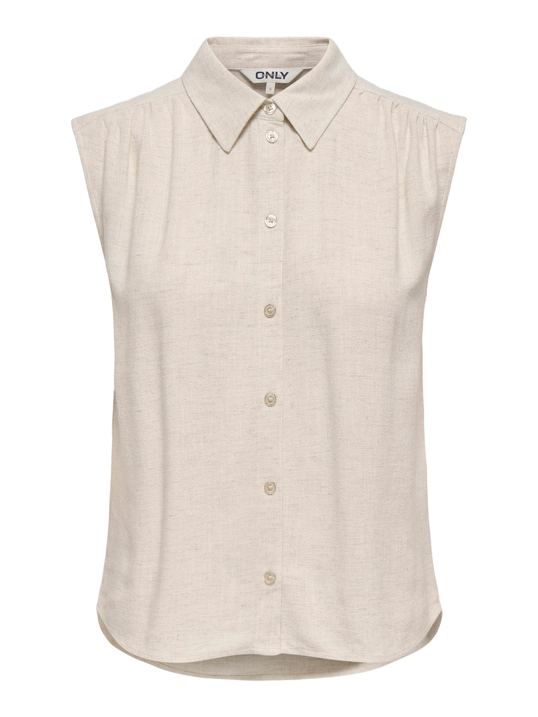 Linen Blend Sleeveless Shirt