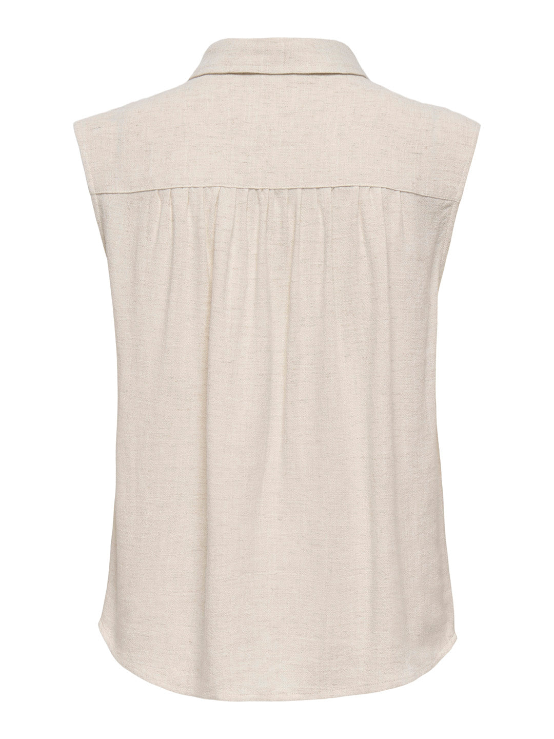 Linen Blend Sleeveless Shirt