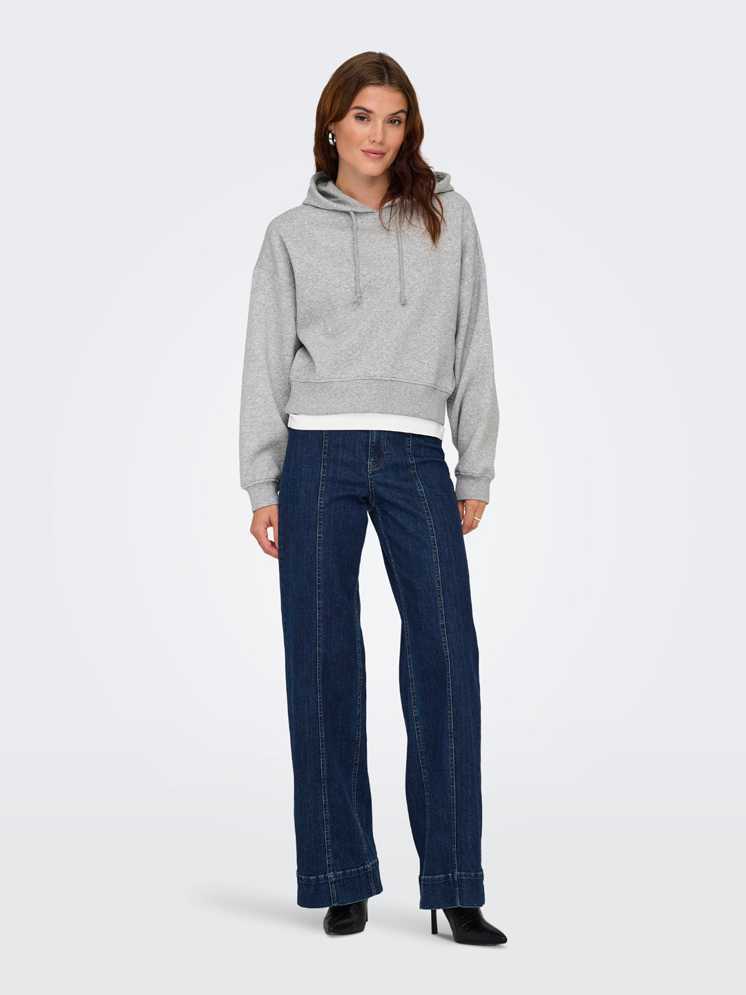 Light Grey Cropped Hoodie