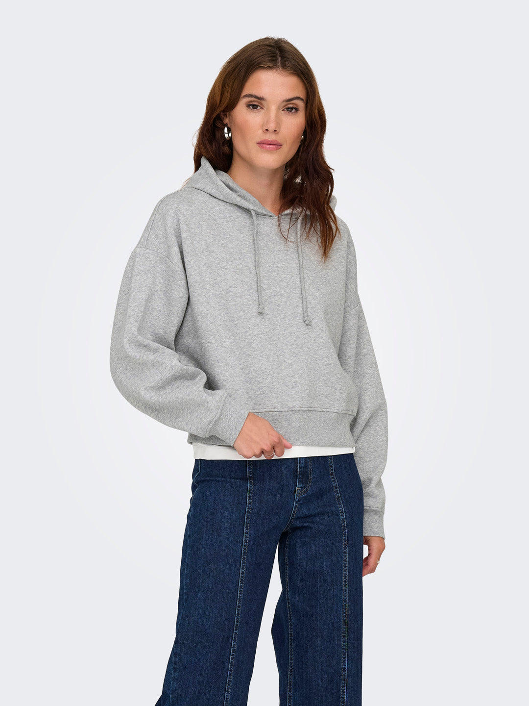 Light Grey Cropped Hoodie
